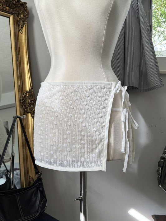 The Lucia Wrap Skirt - White