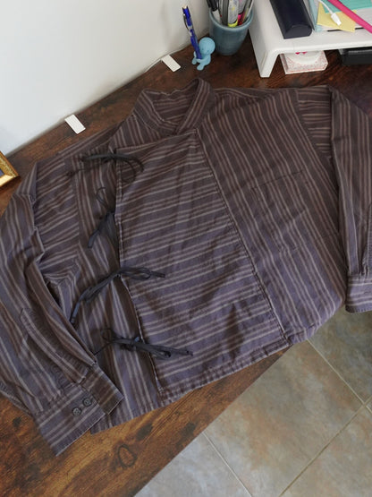 Asymmetrical Wrap Tie Shirt