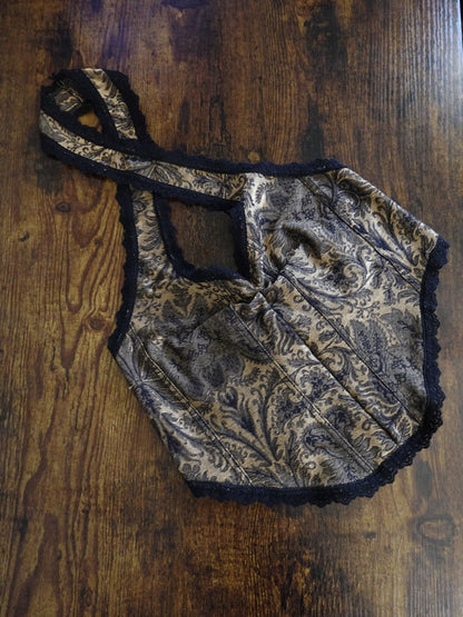 Gold Lace Halter Top