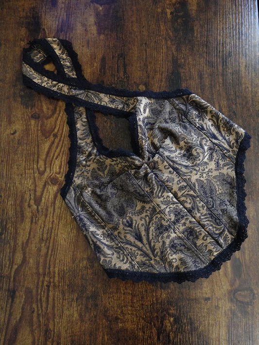 Gold Lace Halter Top
