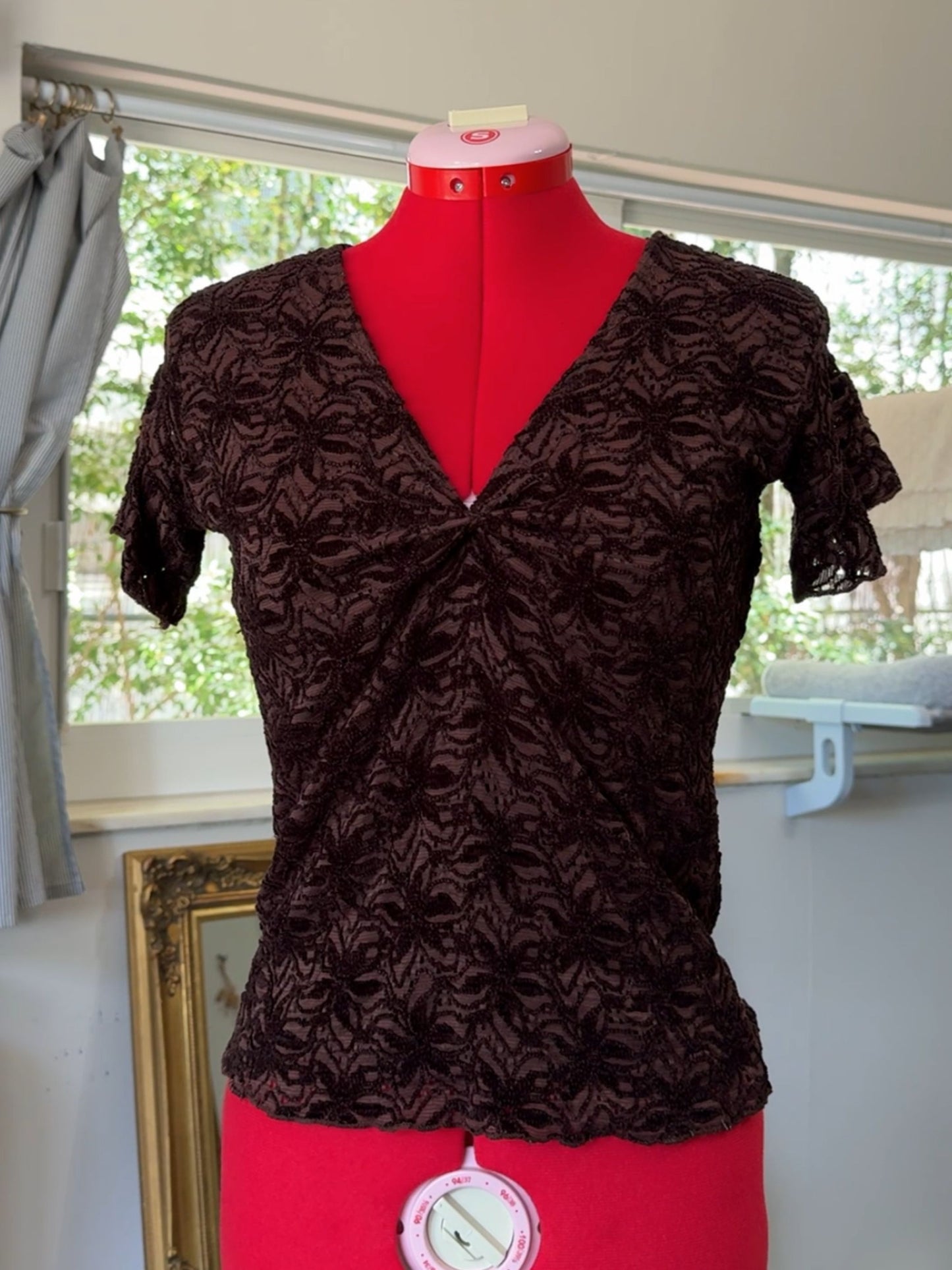 Cocoa Floral Top