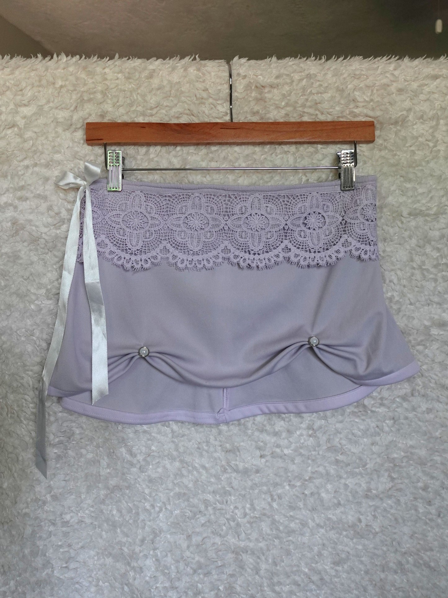Lavender Pearl Mini Skirt