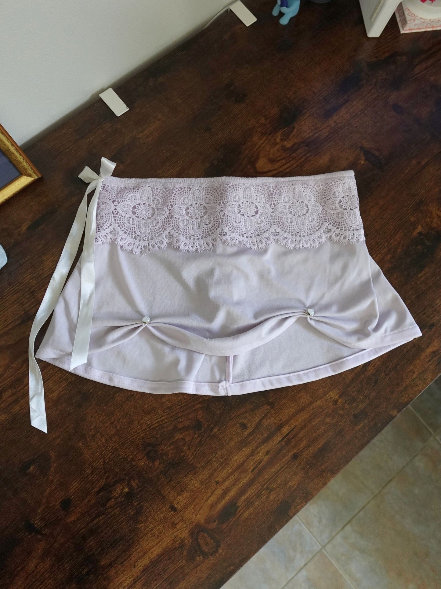 Lavender Pearl Mini Skirt