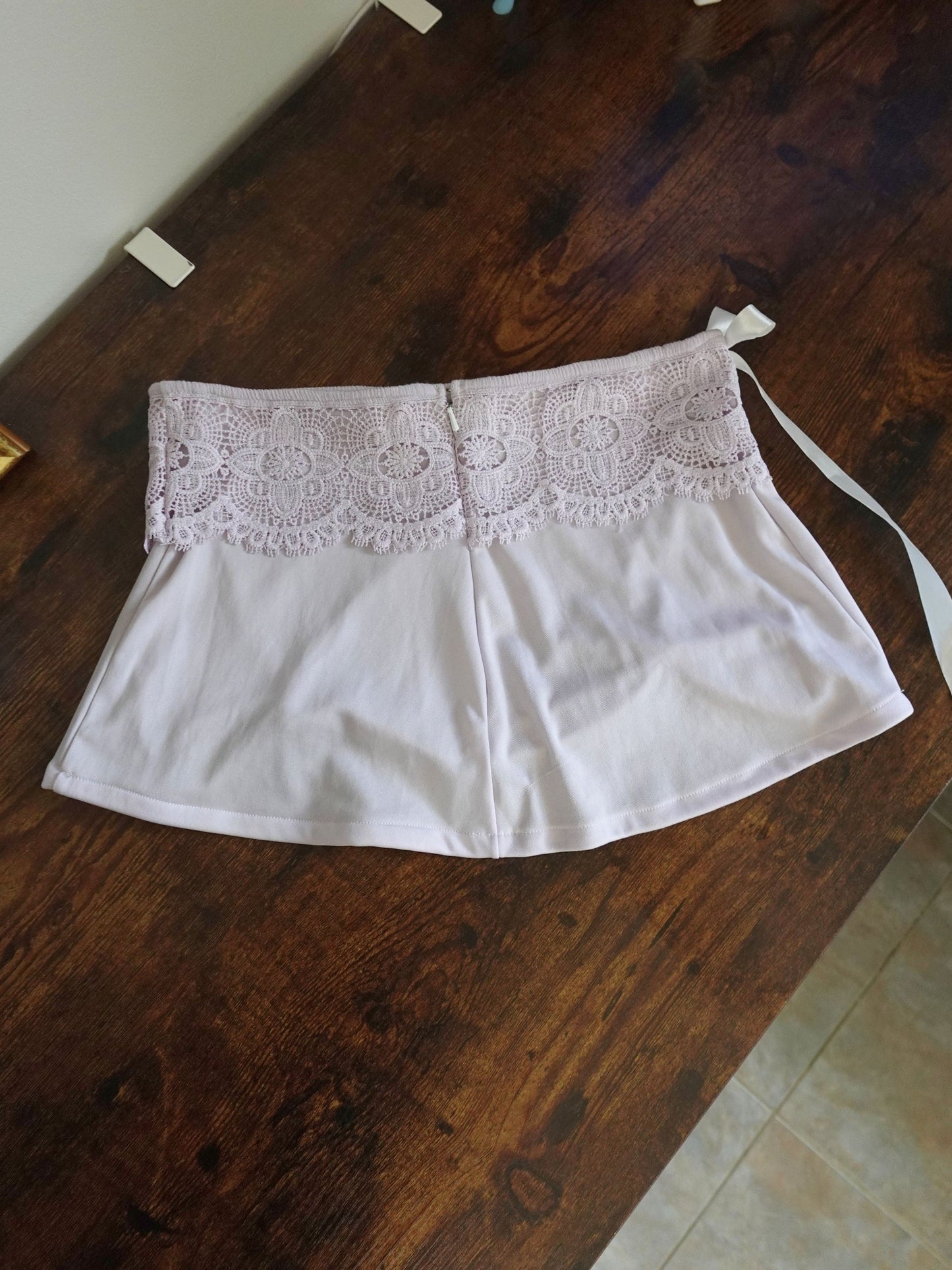 Lavender Pearl Mini Skirt